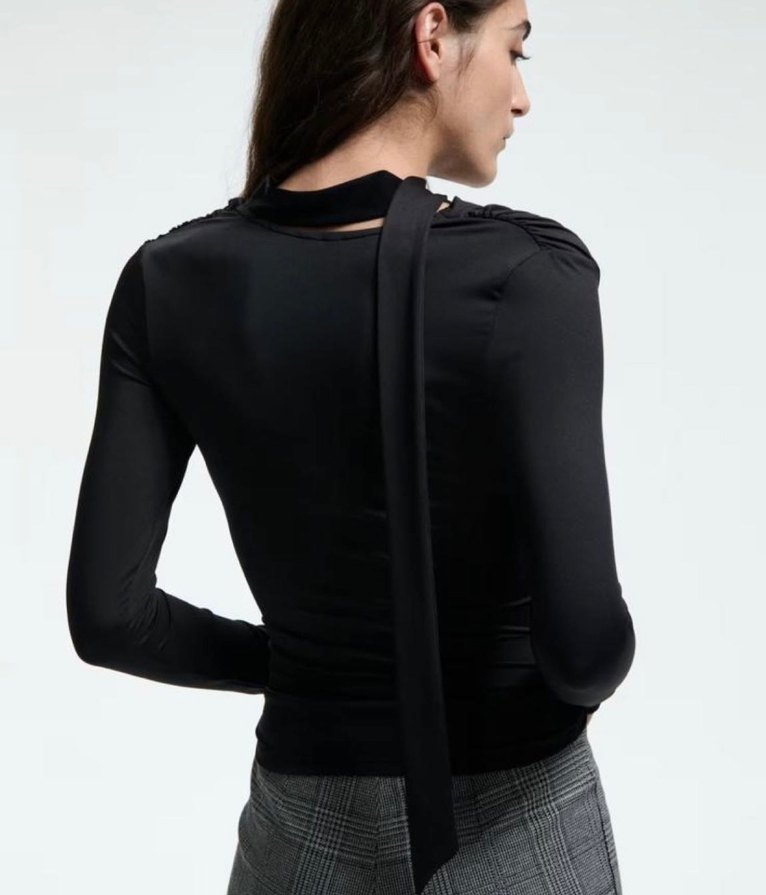 Şal Detaylı Kadın Bluz - Görsel 2