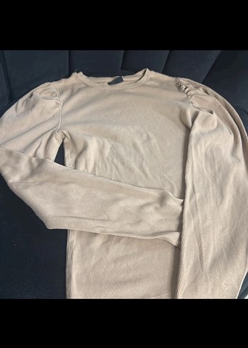 Bej Uzun Kollu Kadın Triko - Görsel 2