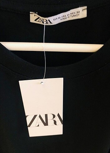 l Beden siyah Renk Zara yeni sezon basic t-shirt