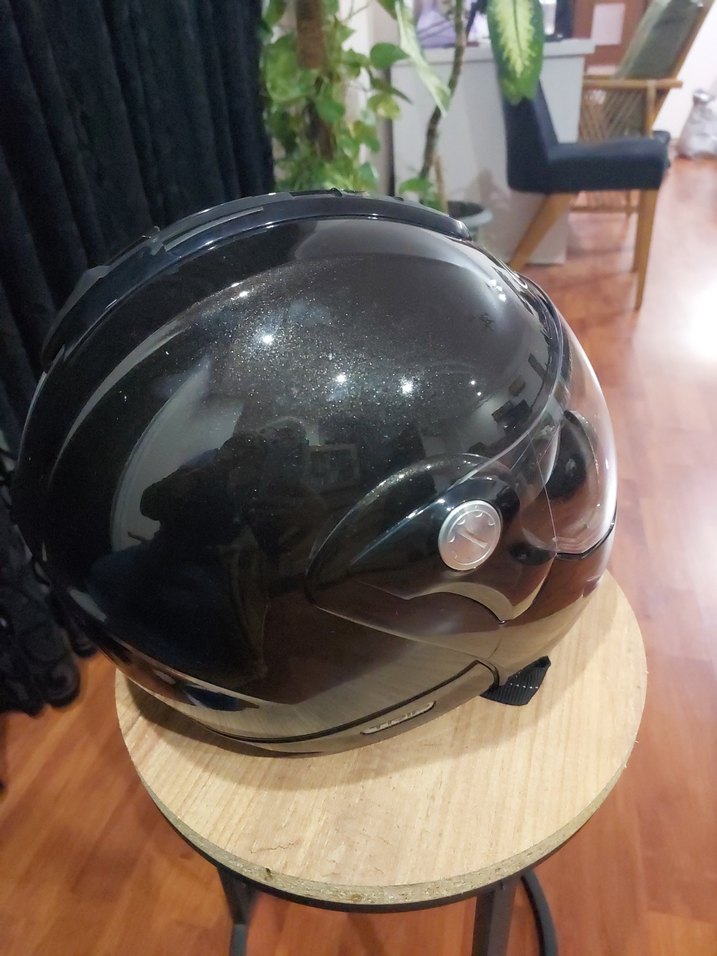 COX markaı Siyah Cam Motosiklet Kaskı - Görsel 3