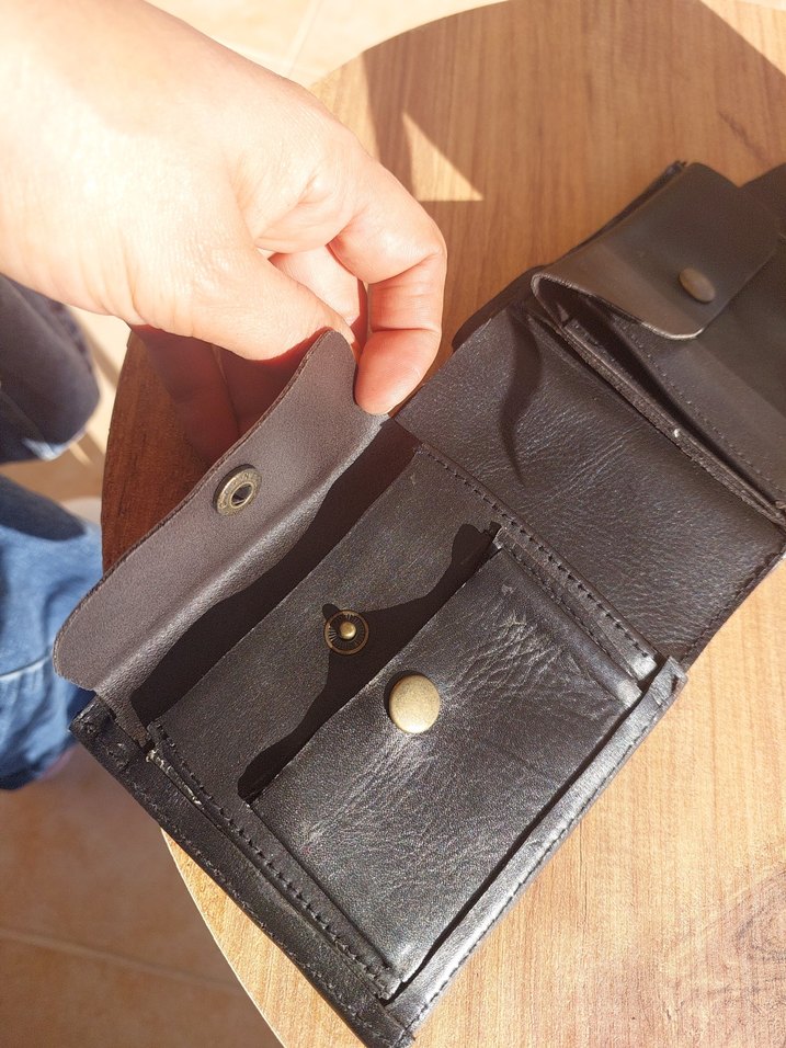 Siyah gerçek deri Erkek Cüzdanı - Görsel 4