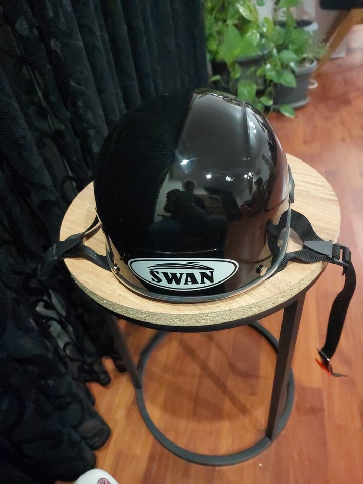 SWAN marka Baskılı Biker Kask - Görsel 4