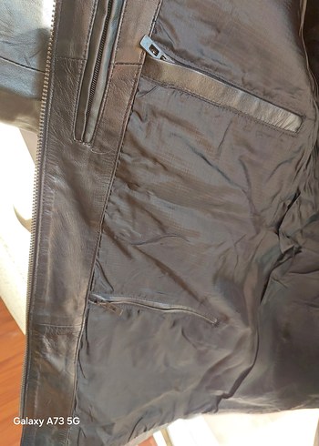 Kahverengi Deri Erkek Ceket - Görsel 3