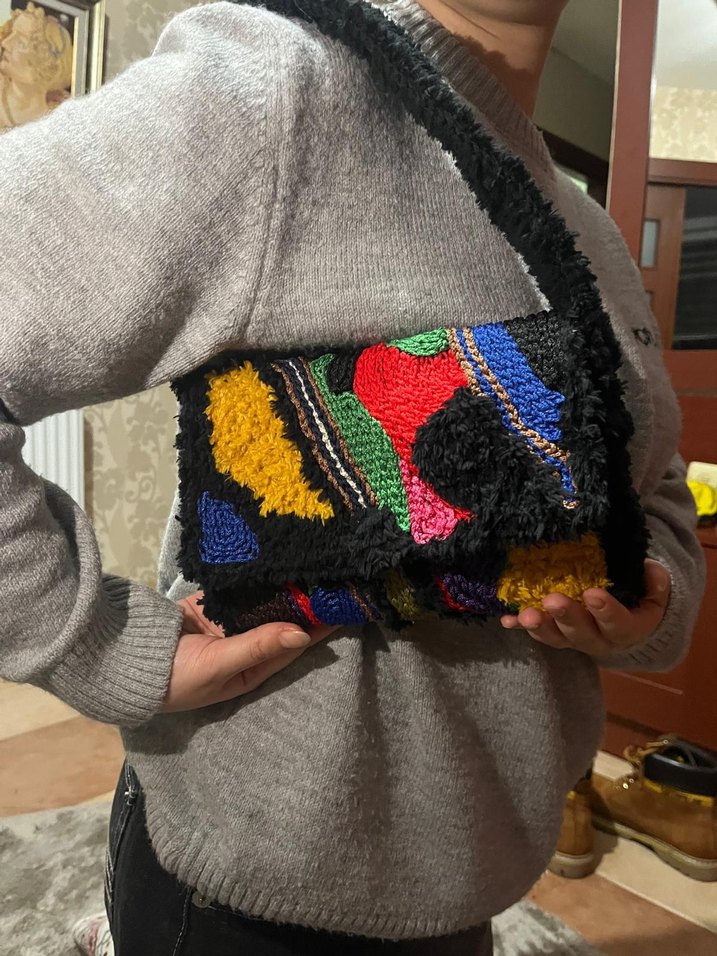 Tamamen el işçiliği mini  Çanta - Görsel 4