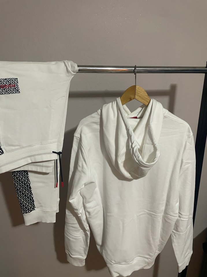 Baskılı Erkek Gri Beyaz Eşofman Takımı - Görsel 2