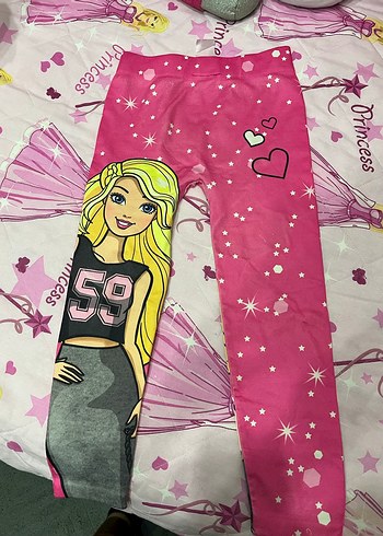 Barbie Baskılı Kız Çocuk Tayt - Görsel 5