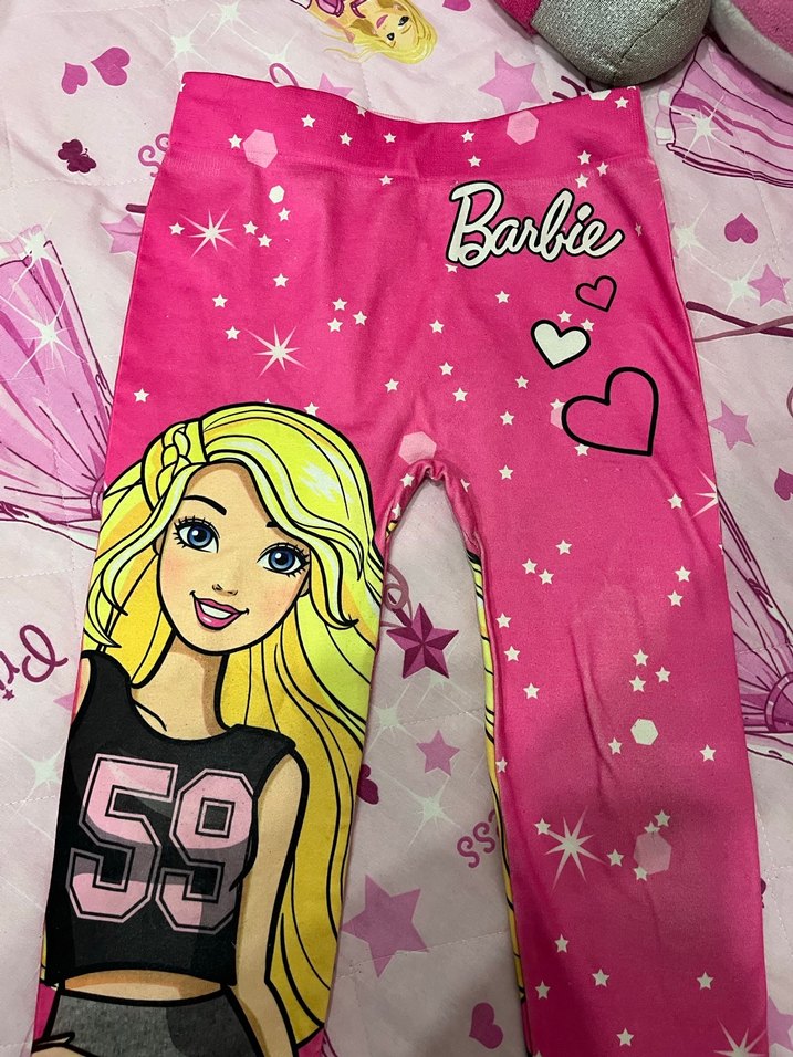 Barbie Baskılı Kız Çocuk Tayt - Görsel 2