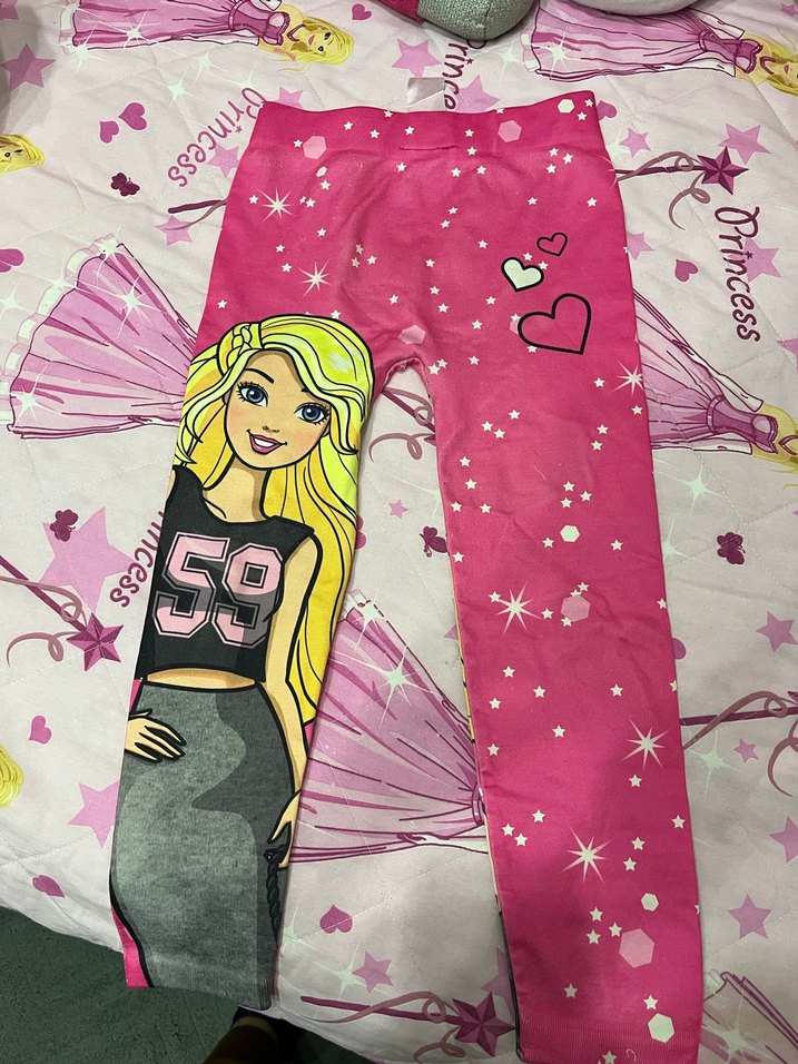 Barbie Baskılı Kız Çocuk Tayt - Görsel 5
