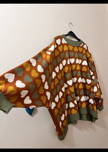 Bohem Desenli Kadın Triko Kazak - Görsel 2