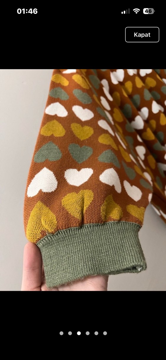 Bohem Desenli Kadın Triko Kazak - Görsel 3