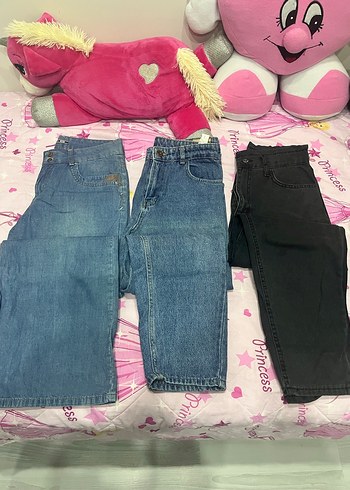 Kadın Pastel Renk Loose Fit Midi Kot Pantolon - Görsel 4