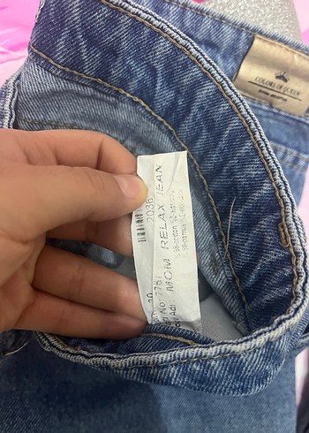 Kadın Pastel Renk Loose Fit Midi Kot Pantolon - Görsel 9