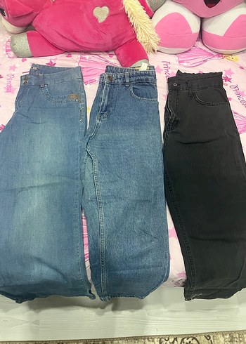 Kadın Pastel Renk Loose Fit Midi Kot Pantolon - Görsel 2