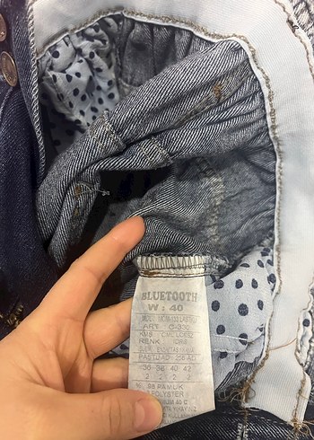 Kadın Pastel Renk Loose Fit Midi Kot Pantolon - Görsel 6