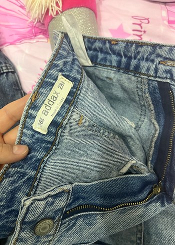 Kadın Pastel Renk Loose Fit Midi Kot Pantolon - Görsel 7