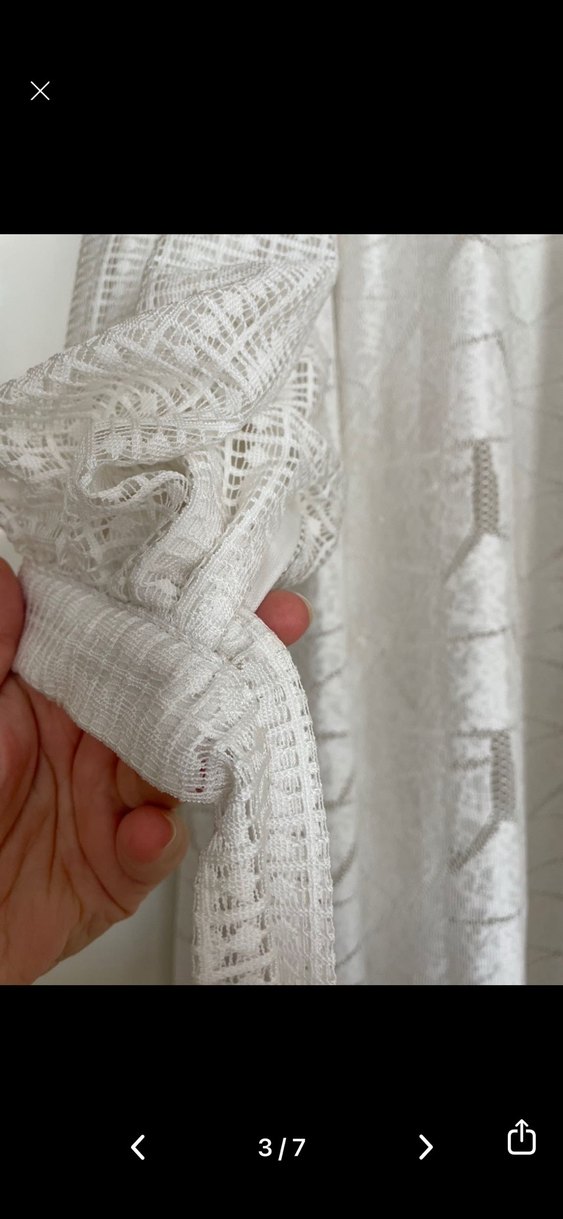 Uzun Beyaz Nakışlı Bohem Elbise - Görsel 3