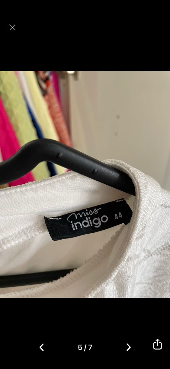 Uzun Beyaz Nakışlı Bohem Elbise - Görsel 4