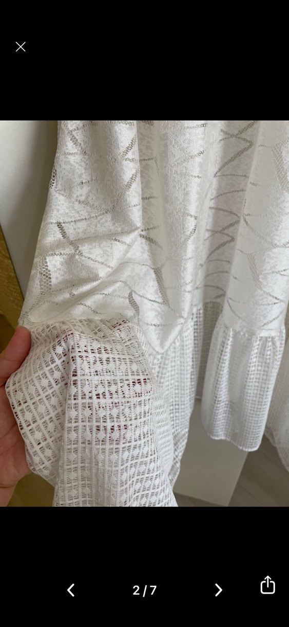 Uzun Beyaz Nakışlı Bohem Elbise - Görsel 2