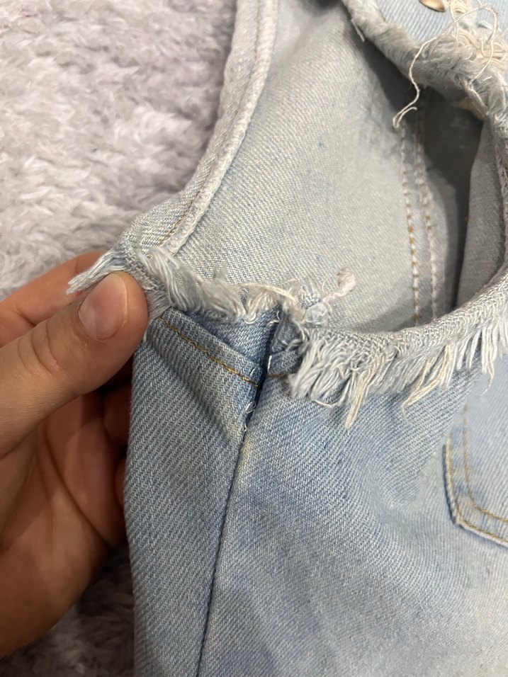 Nakışlı, Kolsuz Gri Kadın Kot Ceket - Görsel 5