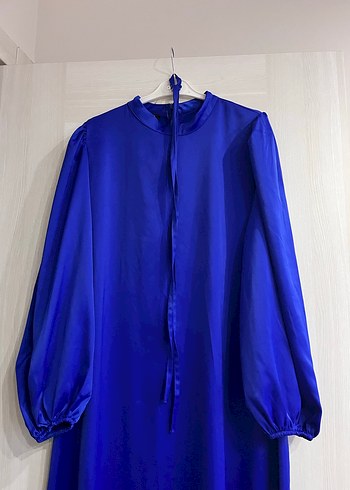 Mavi Salaş Uzun Kadın Elbise - Görsel 2