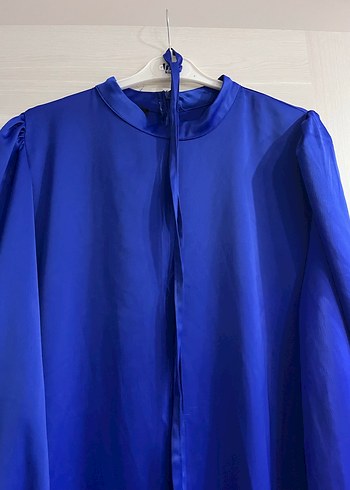 Mavi Salaş Uzun Kadın Elbise - Görsel 4