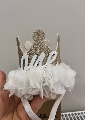 LeMabelle Beyaz Fırfırlı Çocuk Taç - Görsel 3