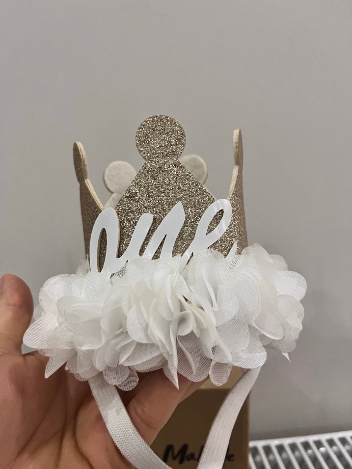 LeMabelle Beyaz Fırfırlı Çocuk Taç - Görsel 3