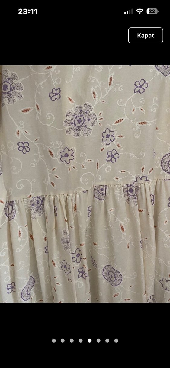 Bohem Beyaz Uzun Kollu Uzun Elbise - Görsel 5