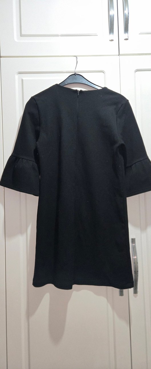 Karol Kadın Siyah Piliseli Midi Elbise - Görsel 5