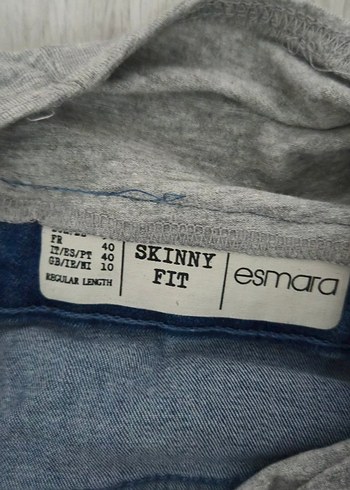 Gri Bel Destekli Hamile Kot Pantolon - Görsel 3