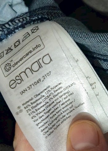 Gri Bel Destekli Hamile Kot Pantolon - Görsel 5