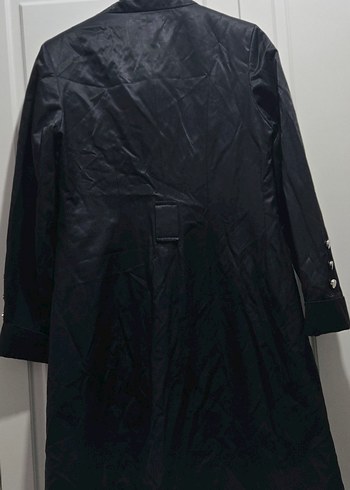 Icon marka Kadın Siyah Deri Midi Trençkot - Görsel 4