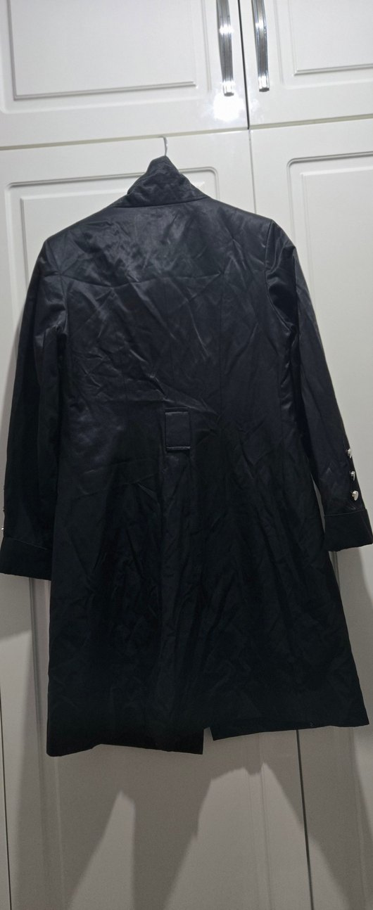 Icon marka Kadın Siyah Deri Midi Trençkot - Görsel 4