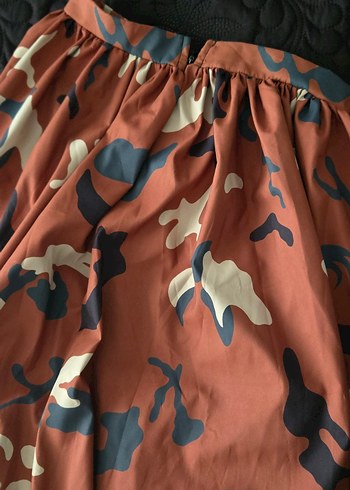 Kahverengi Kamuflaj Desenli Uzun Etek - Görsel 4