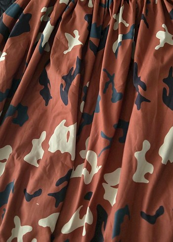 Kahverengi Kamuflaj Desenli Uzun Etek - Görsel 2