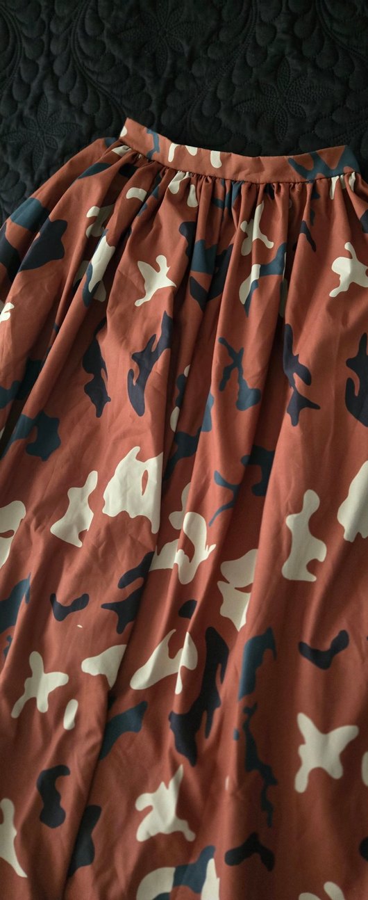 Kahverengi Kamuflaj Desenli Uzun Etek - Görsel 2
