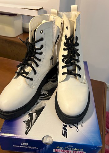 Gerçek Deri Beyaz Bot - Görsel 2