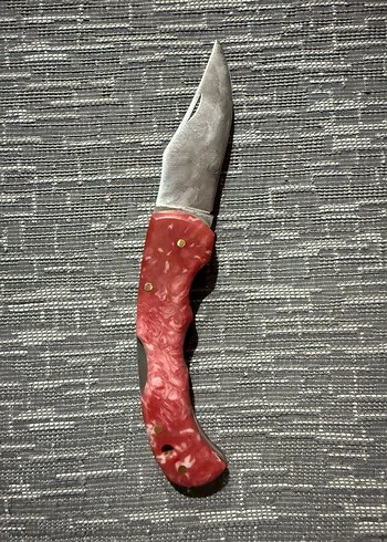 Kırmızı Saplı Katlanabilir Cep Bıçağı - Görsel 2