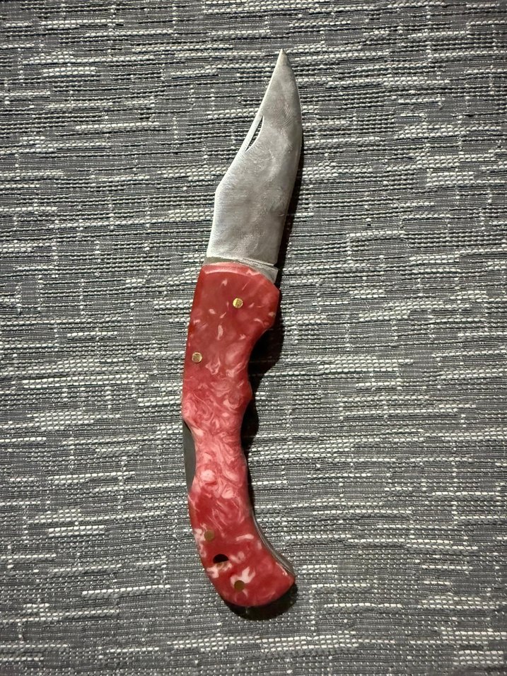 Kırmızı Saplı Katlanabilir Cep Bıçağı - Görsel 2