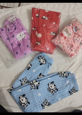 Çocuklar İçin Renkli Desenli Polar Eşofman Altları - Görsel 2