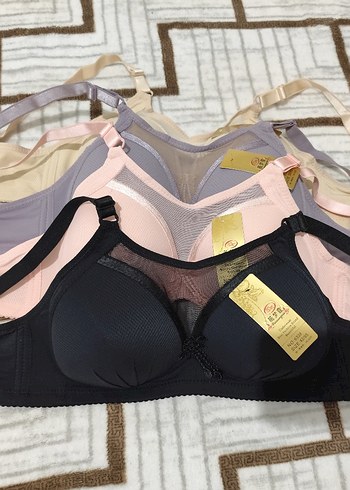 Bej ve Siyah Düz Renk Sütyen Seti - Görsel 3