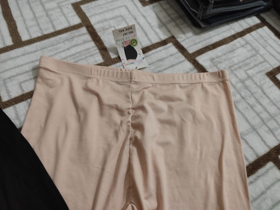 Dantel Detaylı Hamile Şortu - Siyah ve Bej - Görsel 4