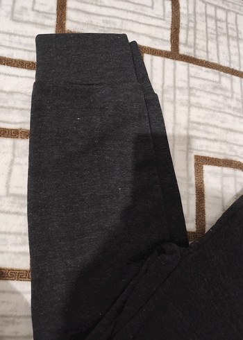 Düğmeli Bol Kesim Gri Kadın Eşofman Altı erkek - Görsel 2