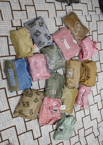 Kız Çocuk Çok Renkli Kapüşonlu eşofman takımları - Görsel 2