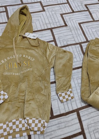 Kız Çocuk Çok Renkli Kapüşonlu eşofman takımları - Görsel 4