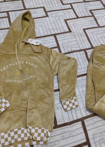 Kız Çocuk Çok Renkli Kapüşonlu eşofman takımları - Görsel 7