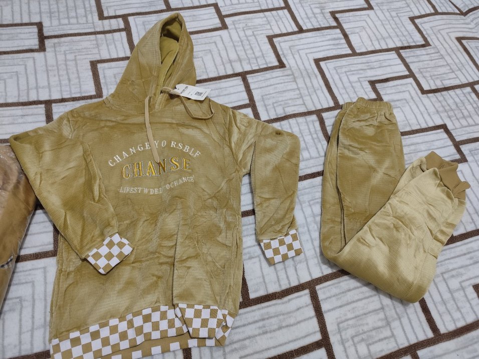 Kız Çocuk Çok Renkli Kapüşonlu eşofman takımları - Görsel 4