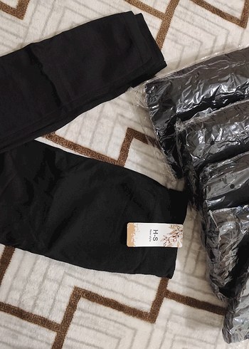 Siyah Elastik Kadın Tayt - Görsel 6