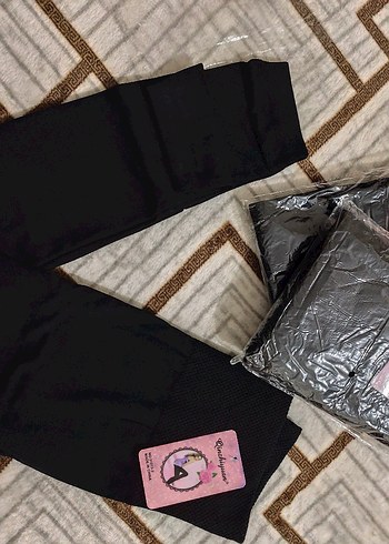 Siyah Elastik Kadın Tayt - Görsel 2