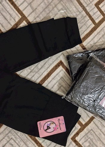 Siyah Elastik Kadın Tayt - Görsel 4